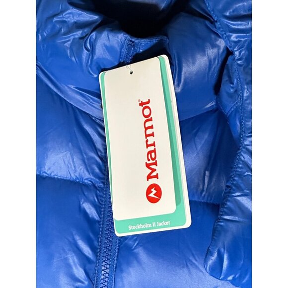 Marmot Men's Stockholm Down Puffy Jacket, Dark Blue/Azure, Size XXL, NWT - Picture 10 of 10